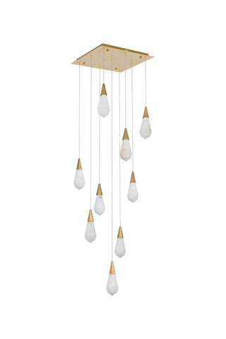 Amora LED Pendant in Satin Gold