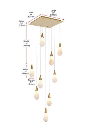 Amora LED Pendant in Satin Gold