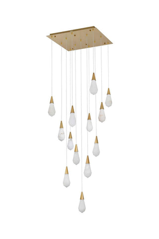 Amora LED Pendant in Satin Gold