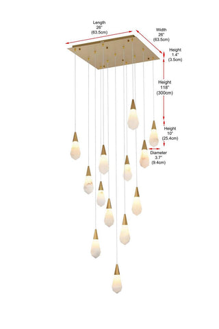 Amora LED Pendant in Satin Gold