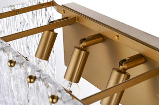 Georgina Four Light Wall Sconce in Satin Gold
