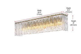 Georgina Six Light Wall Sconce in Satin Gold