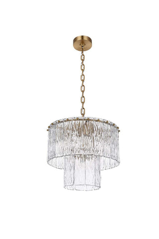 Georgina Six Light Chandelier in Satin Gold
