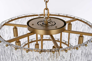 Georgina Nine Light Chandelier in Satin Gold