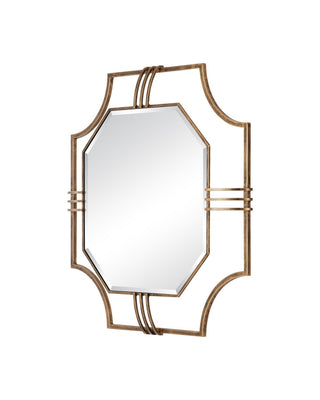 Sojourner Mirror in Antique Gold