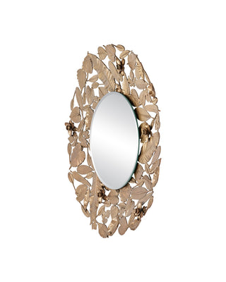 Tessellate Mirror in Matte Brass