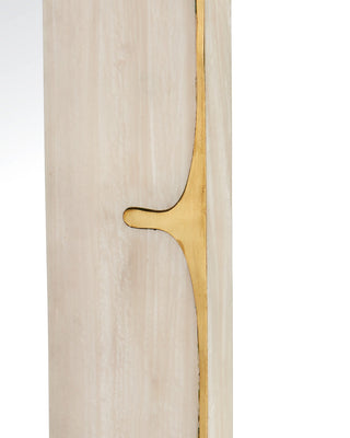 Orin Mirror in Marbled Ivory / Brushed Brass