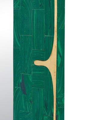 Orin Mirror in Green / Brushed Brass