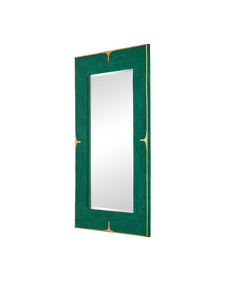 Orin Mirror in Green / Brushed Brass