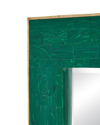 Orin Mirror in Green / Brushed Brass