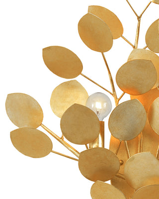 Lunaria Two Light Wall Sconce in Contemporary Gold Leaf