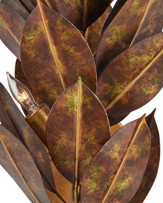 Weston Three Light Wall Sconce in Magnolia Leaf