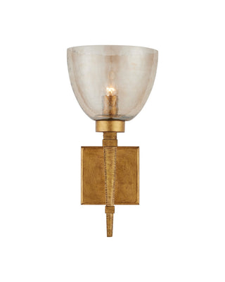 Glistero One Light Wall Sconce in Copper Gold Luster / Mustard Gold