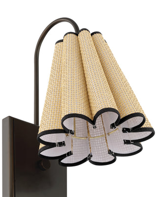 Blithe One Light Wall Sconce in Natural / Dark Bronze