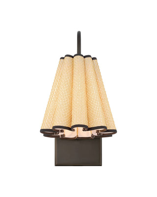 Blithe One Light Wall Sconce in Natural / Dark Bronze
