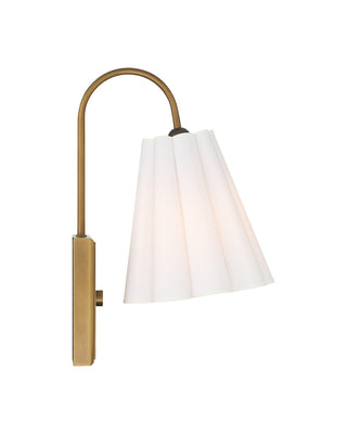 Blithe One Light Wall Sconce in Off-White / Coffee Brass