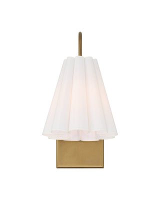 Blithe One Light Wall Sconce in Off-White / Coffee Brass