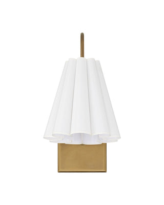 Blithe One Light Wall Sconce in Off-White / Coffee Brass