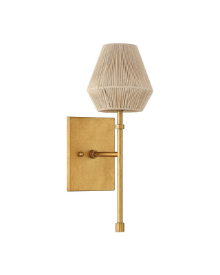 Francie LED Wall Sconce in Antique Gold Leaf / Natural