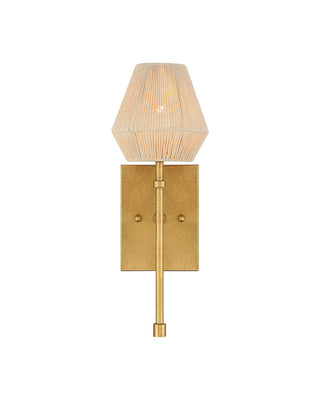 Francie LED Wall Sconce in Antique Gold Leaf / Natural