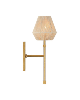 Francie LED Wall Sconce in Antique Gold Leaf / Natural