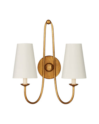 Brayden Two Light Wall Sconce in Antique Gold Leaf