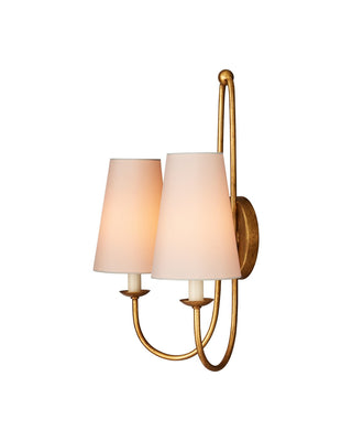 Brayden Two Light Wall Sconce in Antique Gold Leaf