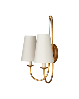 Brayden Two Light Wall Sconce in Antique Gold Leaf