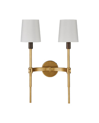 Grigsby Two Light Wall Sconce in Antique Brass / Bronze