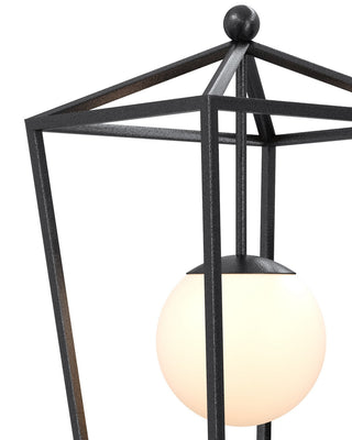 Denison One Light Wall Sconce in Midnight / Frosted White