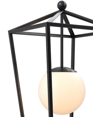 Denison One Light Wall Sconce in Midnight / Frosted White