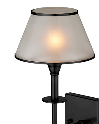 Ronaldo LED Wall Sconce in Matte Black / Frosted