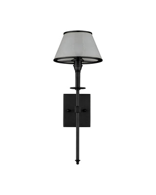 Ronaldo LED Wall Sconce in Matte Black / Frosted