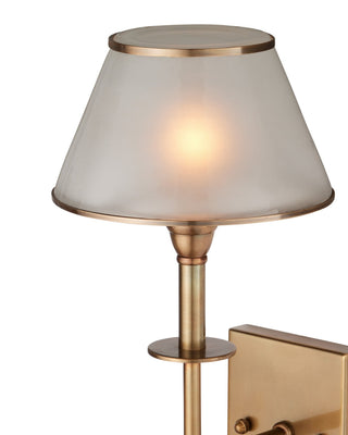 Ronaldo LED Wall Sconce in Antique Brass / Frosted