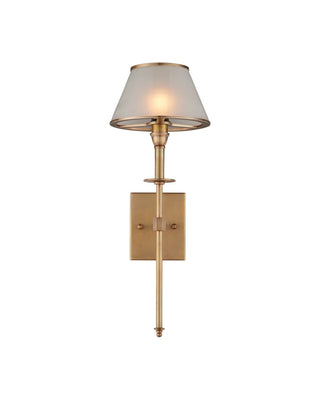 Ronaldo LED Wall Sconce in Antique Brass / Frosted