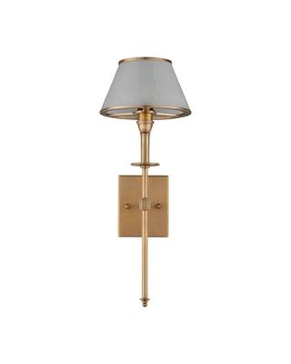 Ronaldo LED Wall Sconce in Antique Brass / Frosted