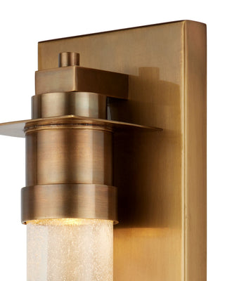 Provence LED Wall Sconce in Antique Brass / Clear