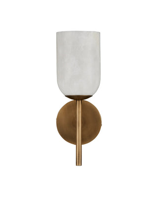 Belmont One Light Wall Sconce in Natural / Antique Brass