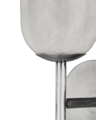 Belmont One Light Wall Sconce in Natural / Polished Nickel