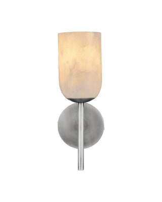 Belmont One Light Wall Sconce in Natural / Polished Nickel
