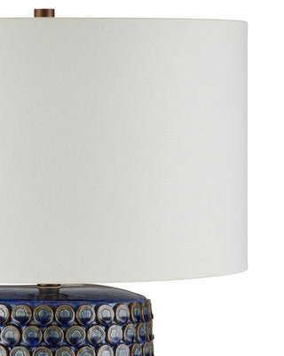 Lunares One Light Table Lamp in Dark Blue Reactive