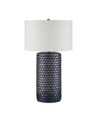 Lunares One Light Table Lamp in Dark Blue Reactive
