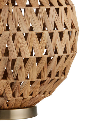 Casimer One Light Table Lamp in Natural / Brass