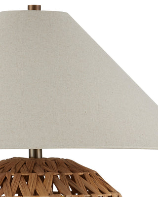 Casimer One Light Table Lamp in Natural / Brass