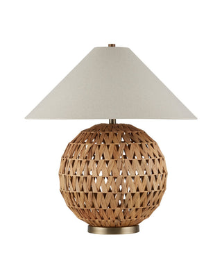 Casimer One Light Table Lamp in Natural / Brass