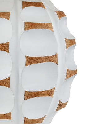 Betel Nut One Light Table Lamp in White