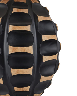Betel Nut One Light Table Lamp in Black