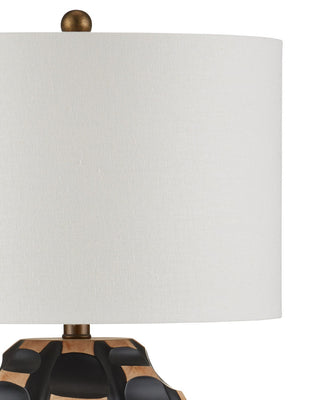 Betel Nut One Light Table Lamp in Black