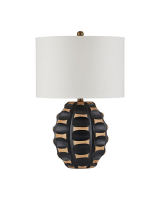 Betel Nut One Light Table Lamp in Black