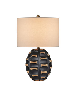 Betel Nut One Light Table Lamp in Black